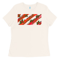 Bone leopar and cowhide with mistletoe Ladies Tee - AdoDesignShop
