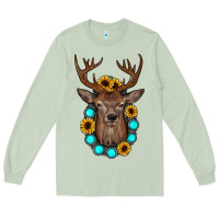 Matcha deer gemstone sunflower Long Sleeve Tee - JahusDesignShop