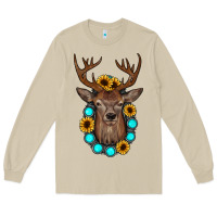 Mushroom deer gemstone sunflower Long Sleeve Tee - JahusDesignShop