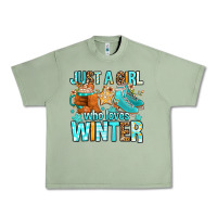 Oil Green just a girl who loves winter Urban Heavy Tee - FaDigitalArtStudio