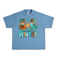Pebble Blue just a girl who loves winter Urban Heavy Tee - FaDigitalArtStudio