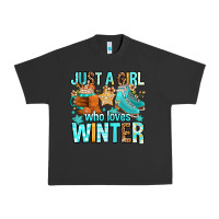 Pigment Black just a girl who loves winter Urban Heavy Tee - FaDigitalArtStudio