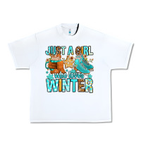 White just a girl who loves winter Urban Heavy Tee - FaDigitalArtStudio