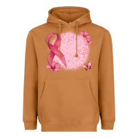 Meerkat customized breast cancer ribbon and background Heavyweight Hoodie - MaliasSmallBusiness