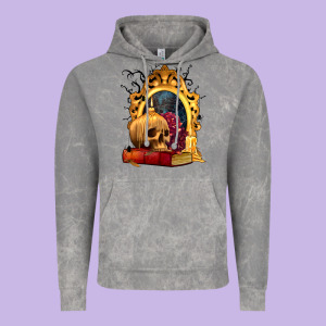 Halloween Skull Candles And Roses Vintage Hoodie Designed By Texasbilliewilder