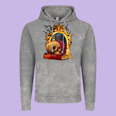 Halloween Skull Candles And Roses Vintage Hoodie Designed By Texasbilliewilder