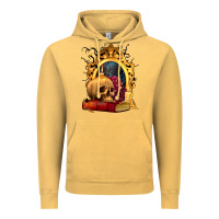 Vintage Mustard Halloween Skull Candles and Roses Vintage Hoodie - texasbilliewilder