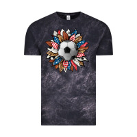 Cloud Black football sunflower Vintage Tee - HRA Design Shop
