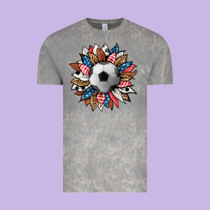 Football Sunflower Vintage Tee Designed By Hra Design Shop