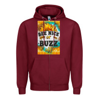 Burgundy bee nice or buzz off Zipper Hoodie - LillyAllenDesigns