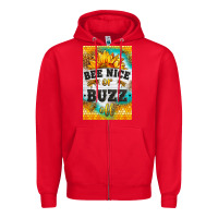 Red bee nice or buzz off Zipper Hoodie - LillyAllenDesigns