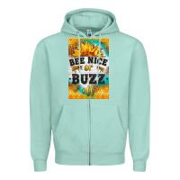 Seafoam bee nice or buzz off Zipper Hoodie - LillyAllenDesigns