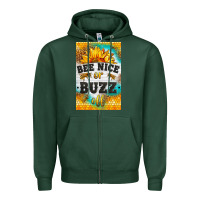 Sports Green bee nice or buzz off Zipper Hoodie - LillyAllenDesigns