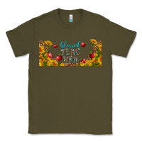 Army Green blessed teacher libbey glass Classic Tee - BundleAndBundleShop