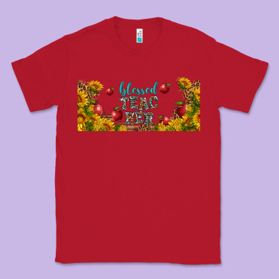 Blessed Teacher Libbey Glass Classic Tee Designed By Bundleandbundleshop