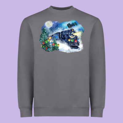 Polar Express Winter Heavyweight Sweatshirt Designed By Fadigitalartstudio