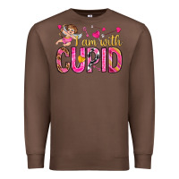 Chestnut i am with cupid Premium Sweatshirt - NancyCooperArtShop