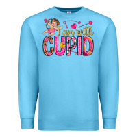 Ocean Blue i am with cupid Premium Sweatshirt - NancyCooperArtShop
