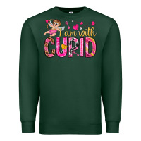 Sports Green i am with cupid Premium Sweatshirt - NancyCooperArtShop