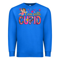 True Royal i am with cupid Premium Sweatshirt - NancyCooperArtShop