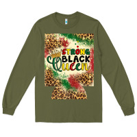 Army Green strong black queen 12 oz can cooler (regular) Long Sleeve Tee - Artiststas