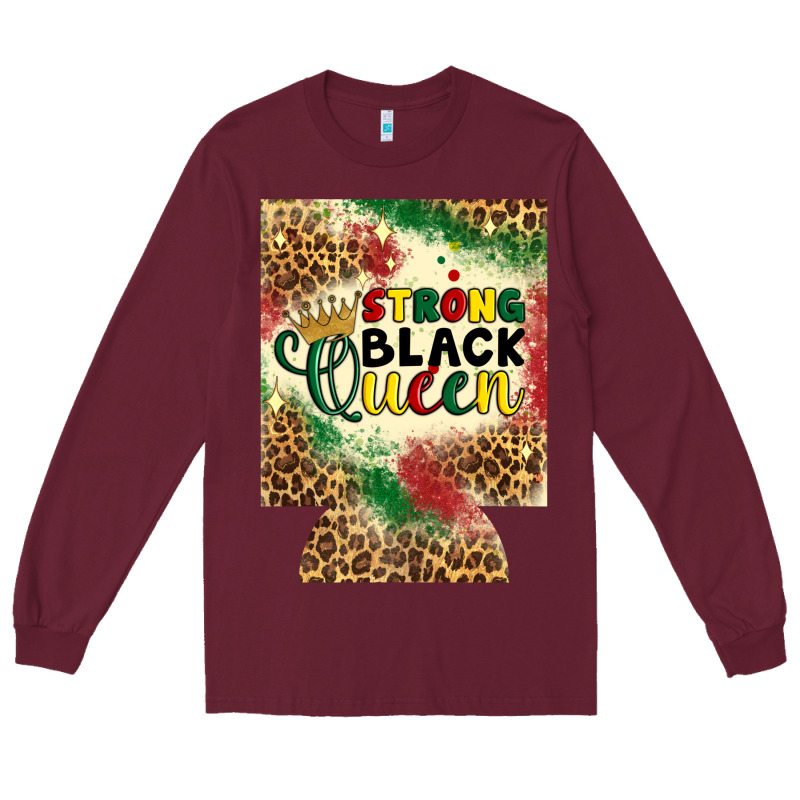 Strong Black Queen 12 Oz Can Cooler (regular) Long Sleeve Tee by Artiststas | Teevron