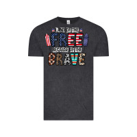 Vintage Black land of the beacause of the brave Vintage Tee - CowhideDigitalArt