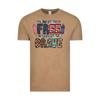 Vintage Coffee land of the beacause of the brave Vintage Tee - CowhideDigitalArt