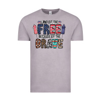 Vintage Zinc land of the beacause of the brave Vintage Tee - CowhideDigitalArt