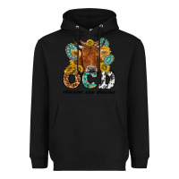 Black obsessive cow disorder Heavyweight Hoodie - NancyCooperArtShop