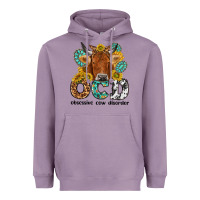 Lavender obsessive cow disorder Heavyweight Hoodie - NancyCooperArtShop