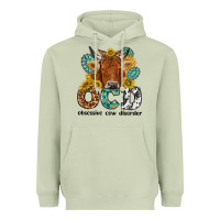 Matcha obsessive cow disorder Heavyweight Hoodie - NancyCooperArtShop