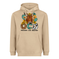 Mushroom obsessive cow disorder Heavyweight Hoodie - NancyCooperArtShop