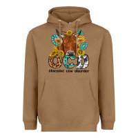 Toasted Coconut obsessive cow disorder Heavyweight Hoodie - NancyCooperArtShop