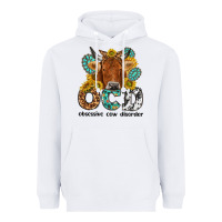White obsessive cow disorder Heavyweight Hoodie - NancyCooperArtShop