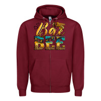 Burgundy Western Queen Bee Zipper Hoodie - LillyAllenDesigns