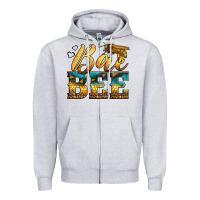 Heather Grey Western Queen Bee Zipper Hoodie - LillyAllenDesigns