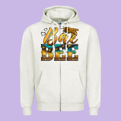 Western Queen Bee Zipper Hoodie Designed By Lillyallendesigns