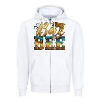 White Western Queen Bee Zipper Hoodie - LillyAllenDesigns