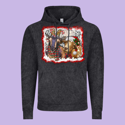 Christmas Goats Vintage Hoodie Designed By Ranaportraitstore