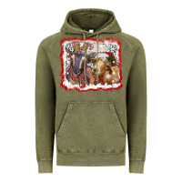 Vintage Olive christmas goats Vintage Hoodie - RanaPortraitStore