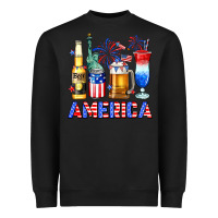 Black 4th of July American drinks America Heavyweight Sweatshirt - Neo Western