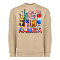 Mushroom 4th of July American drinks America Heavyweight Sweatshirt - Neo Western