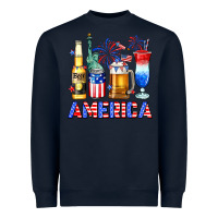 Navy 4th of July American drinks America Heavyweight Sweatshirt - Neo Western