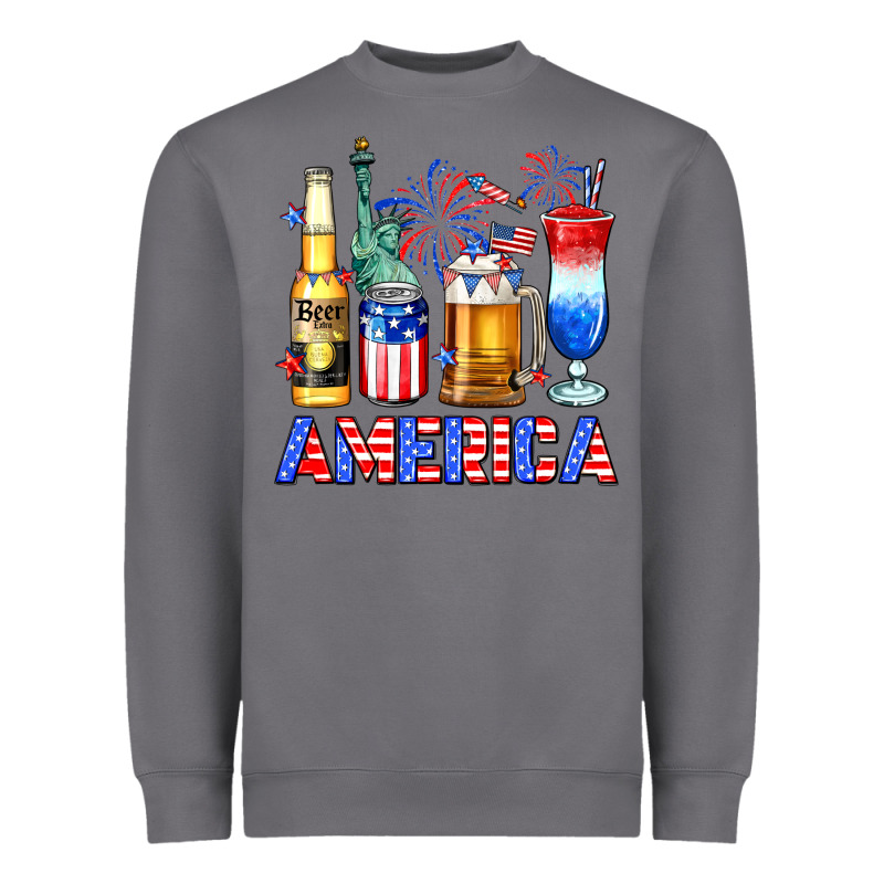 4th Of July American Drinks America Heavyweight Sweatshirt by Neo Western | Teevron