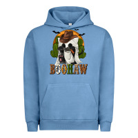 Pigment Pebble Blue Boohaw Western Urban Hoodie - texasbilliewilder
