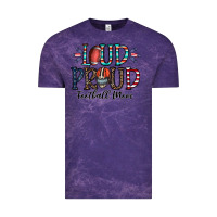 Cloud Purple loud proud football mom Vintage Tee - CowhideDigitalArt