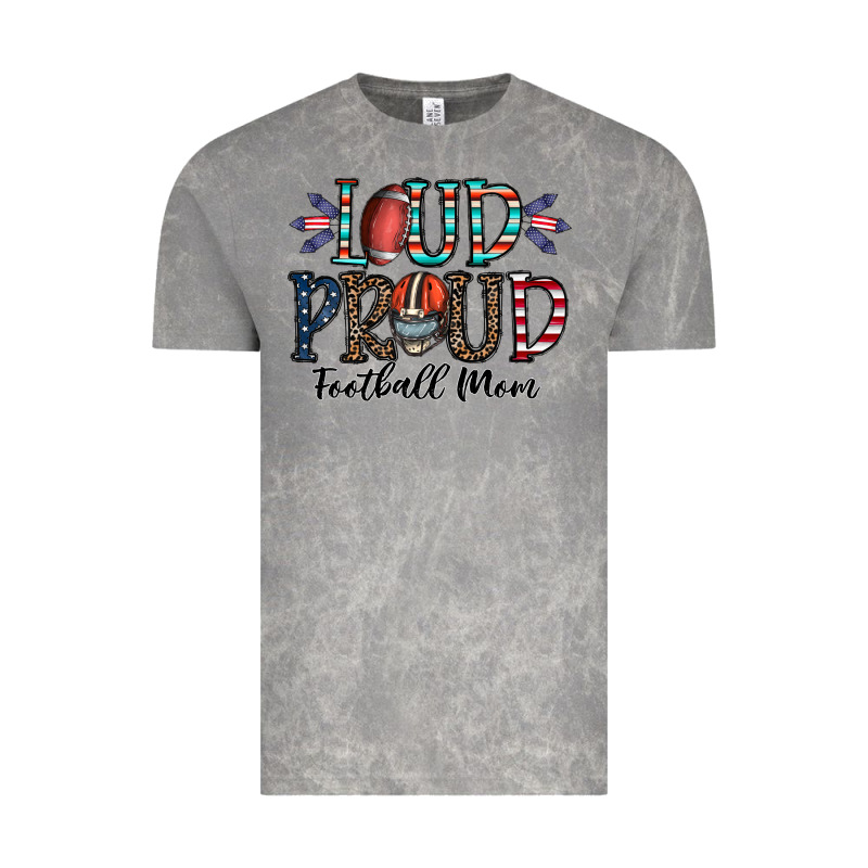 Loud Proud Football Mom Vintage Tee by CowhideDigitalArt | Teevron