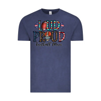 Vintage Denim loud proud football mom Vintage Tee - CowhideDigitalArt