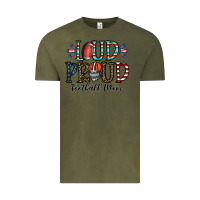 Vintage Olive loud proud football mom Vintage Tee - CowhideDigitalArt